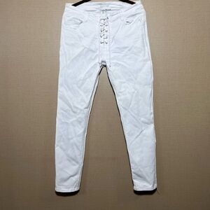 Notations women’s white jeans, tie up size 8
